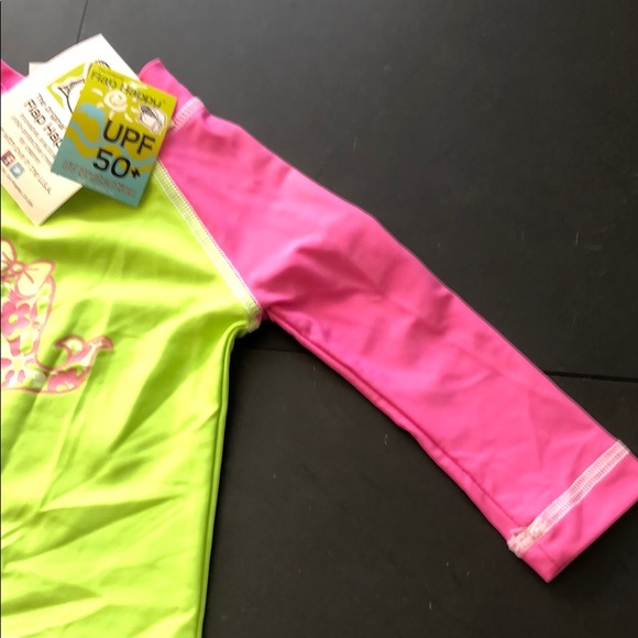 Flap Happy Girls Baby UPF50+Graphic Rash Guard NWT - Picture 3 of 9